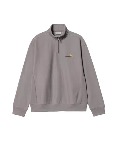 Carhartt Gray Half Zip American Script Sweatshirt