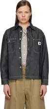 Carhartt Gray Louis Denim Jacket In Black