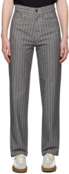 Carhartt Gray Menard Jeans In Grey Rinsed