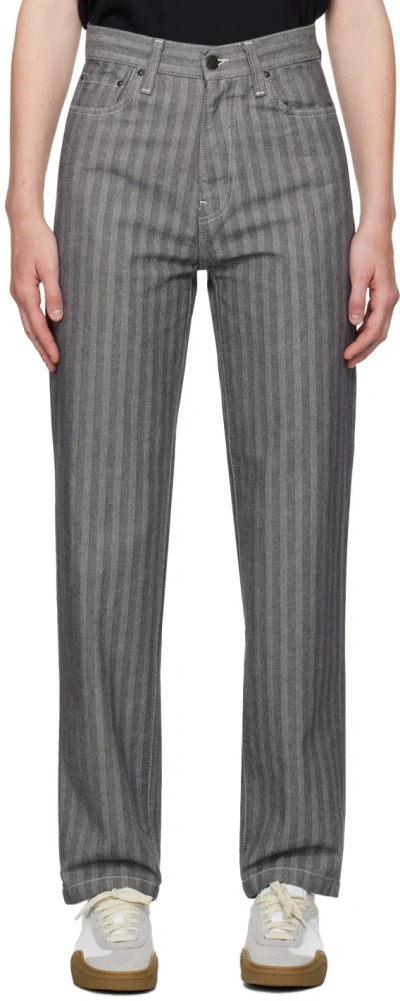 Carhartt Gray Menard Jeans In Grey Rinsed