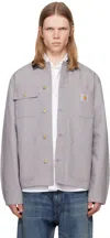 Carhartt Gray Michigan Chore Jacket In 2nz02 Yosemite / Bla