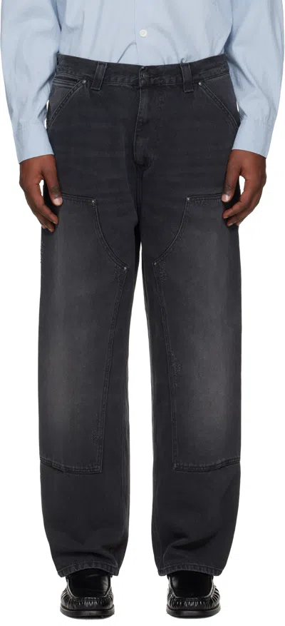 Carhartt Gray Og Double Knee Jeans In Blue