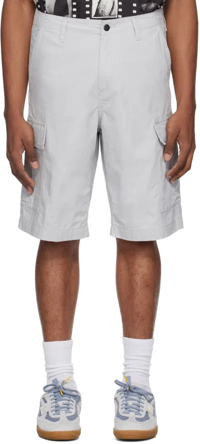 Carhartt Gray Regular Cargo Shorts In 1ye Sonic Silver