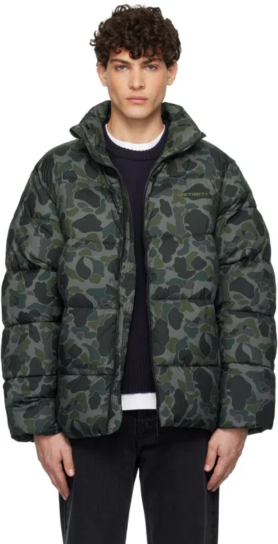 Carhartt Gray Springfield Jacket In 2ijxx Camo Duck, Gre