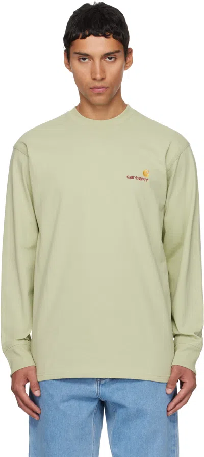 Carhartt Green American Script Long Sleeve T-shirt
