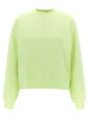 Carhartt Crew Neck Sweatshirt Ribbed Cuffs In Green