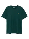Carhartt Green Cotton T-shirt With Logo  Wip In Green