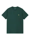 Carhartt Chase Logo-embroidered T-shirt In Green