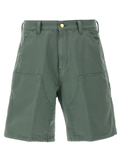 CARHARTT GREEN DOUBLE KNEE BERMUDA SHORTS