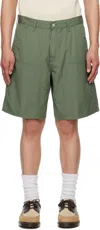 Carhartt Double Knee Bermuda And Short Green In 1yf02 Park