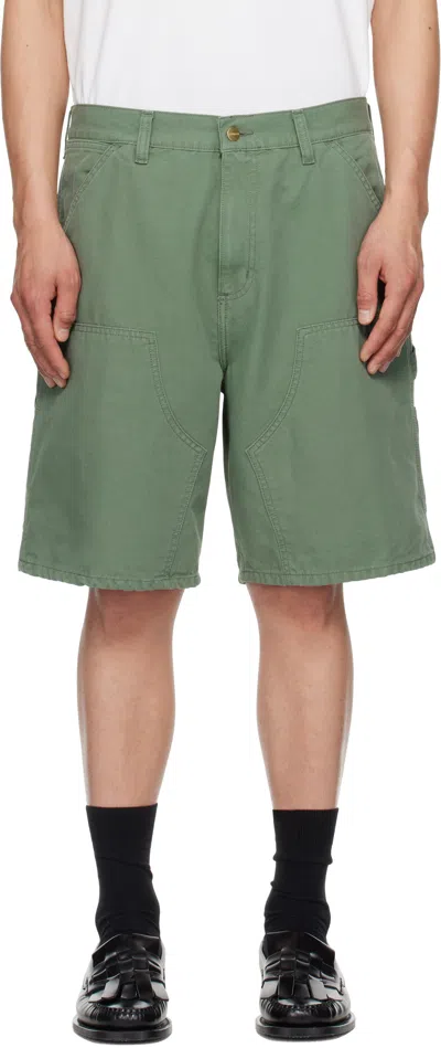 CARHARTT GREEN DOUBLE KNEE SHORTS