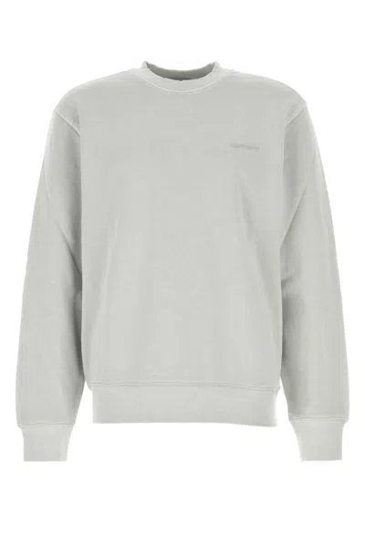 CARHARTT GREEN EMBROIDERED LOGO SWEATSHIRT