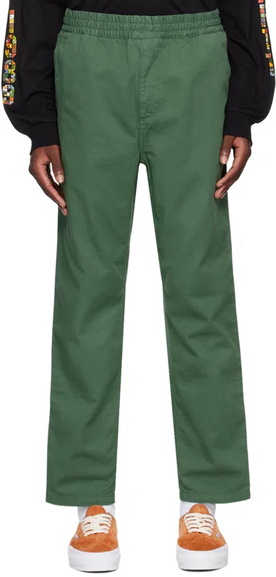 Carhartt Green Flint Trousers In Gd 29n Duck Green