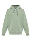 Carhartt Green Hoodie In Cotton With Logo In Green