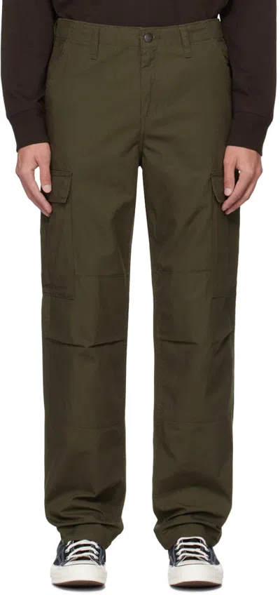 Carhartt Green Regular Cargo Pants In 6302 Cypress
