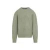 Carhartt Crew Neck Sweater With Ribbed Cuffs And Hem In Green