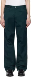 Carhartt Green Simple Trousers In 0au02 Deep Lagoon Ri