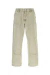 Carhartt Wip Grey Denim Double Knee Pant In Gray