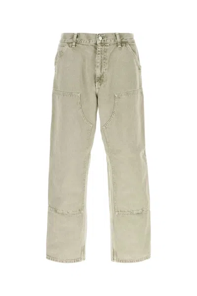 CARHARTT GREY DENIM DOUBLE KNEE PANT