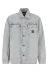 Carhartt Wip Button-up Organic Cotton Jacket In Gray