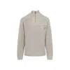 Carhartt Fleur De Sel Grey Detroit Half Zip Sweater In Multi