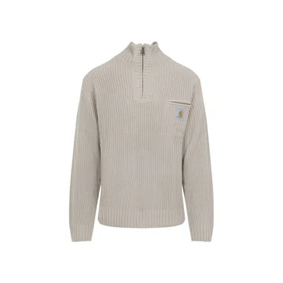 CARHARTT GREY HALF ZIP SWEATER
