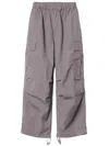 Carhartt Cargo Style Cotton Poplin Trousers In Gray