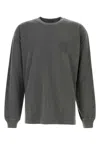 Carhartt Long Sleeve Graphic Print Crew Neck T-shirt In Gray