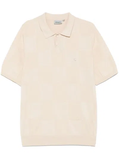 Carhartt Grey Over Polo Shirt With Short Sleeves In Toni Neutri