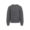 Carhartt Crew Neck Sweater With Ribbed Cuffs And Hem In Gray