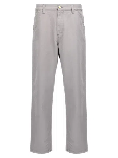 Carhartt Grey Single Knee Pants In Gold