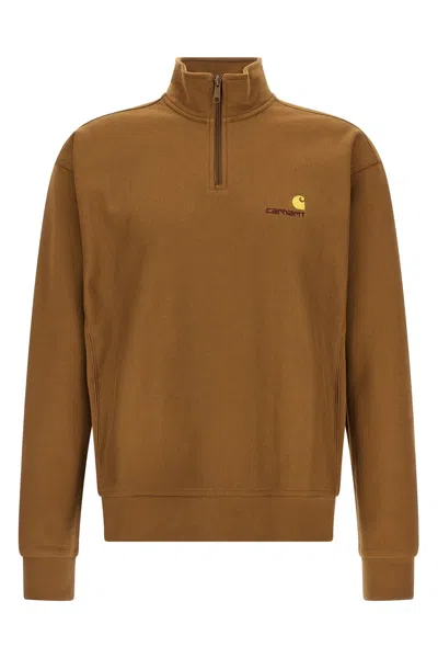 CARHARTT 'HALF ZIP AMERICAN SCRIPT SWEAT' SWEATSHIRT