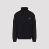 Carhartt American Script Cotton-blend Jersey Half-zip Sweatshirt In Black