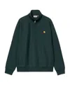 Carhartt Green Half Zip American Script Sweatshirt In Blue