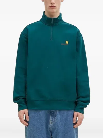 CARHARTT HALF-ZIP EMBROIDERED SWEATSHIRT