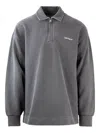 Carhartt Embroidered Script Sweatshirt Ribbed Cuffs In Gray