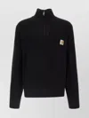 Carhartt Detroit Half Zip Acrylic Blend Sweater In Black
