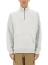 Carhartt Chase Half-zip Sweatshirt In Grey