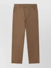 Carhartt Hamilton Organic Cotton Trousers With Knee Patch In Brown