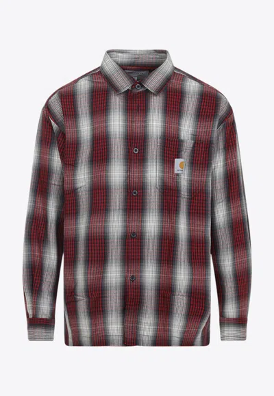 Carhartt Harlin Checked Shirt In Brown