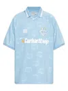 Carhartt T-shirt S/s Hartt's Football Azzurra