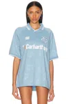 Carhartt T-shirt S/s Hartt's Football Azzurra