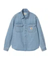 Carhartt Harvey Shirt With Long Sleeves And Pointed Collar In Blue