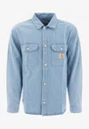 Carhartt Harvey Shirt With Long Sleeves And Pointed Collar In Blue
