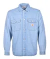 Carhartt Harvey Shirt With Long Sleeves And Pointed Collar In Blue