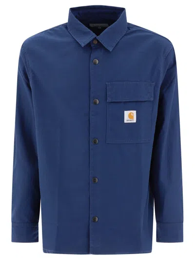 Carhartt Hayworth Shirt Jacket In Naval Rinsed
