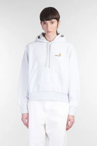 CARHARTT HD AMERICAN SCRIPT SWEATSHIRT IN GREY COTTON