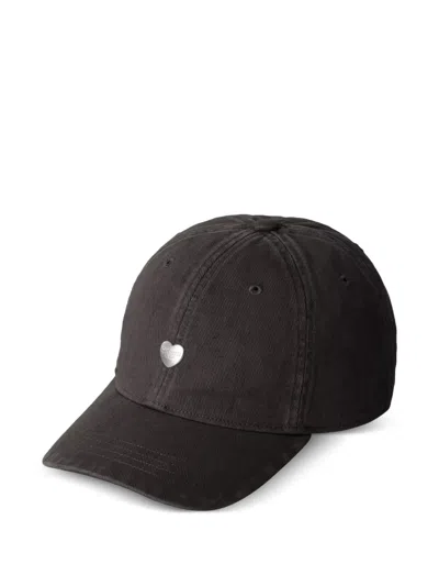Carhartt Heart-appliqué Baseball Cap In Brown