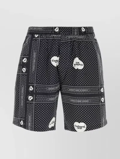 Carhartt Heart Bandana Cotton Shorts In Black