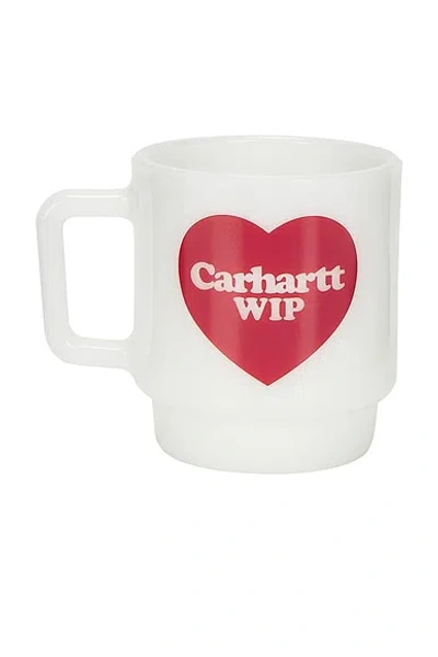 Carhartt Heart Glass Mug In White